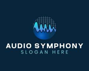 Wave Graph Audio logo design