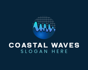 Wave Graph Audio logo design