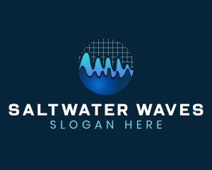 Wave Graph Audio logo design