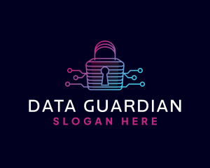 Data Lock Security logo design