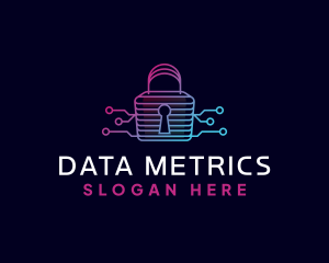 Data Lock Security logo design