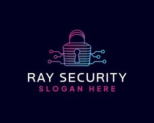 Data Lock Security logo design