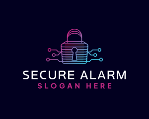 Data Lock Security logo design