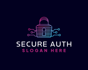 Data Lock Security logo design