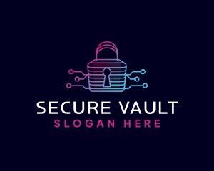 Data Lock Security logo design