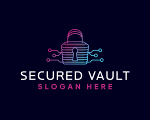 Data Lock Security logo design