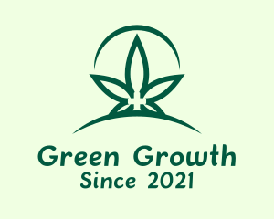 Green Marijuana Plantation logo design