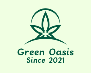 Green Marijuana Plantation logo design