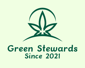 Green Marijuana Plantation logo design