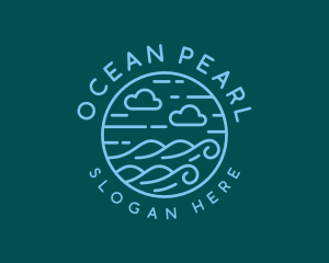 Ocean Surfing Waves logo design