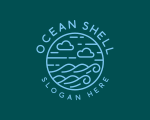 Ocean Surfing Waves logo design