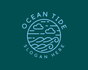 Ocean Surfing Waves logo design