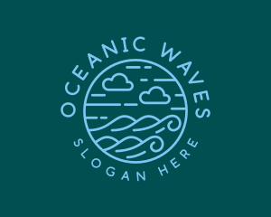 Ocean Surfing Waves logo design