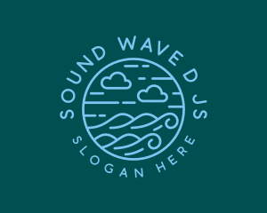 Ocean Surfing Waves logo design