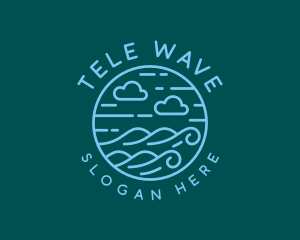 Ocean Surfing Waves logo design