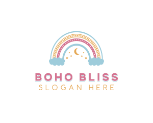 Rainbow Boho Postnatal logo design