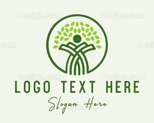 Mangrove Tree Human Logo