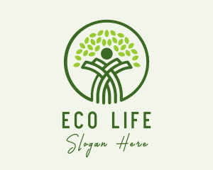 Mangrove Tree Human logo design