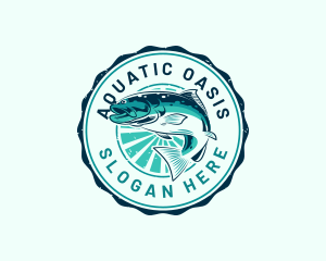 Fish Aquatic Fishing logo design