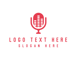 Singer - Podcast Equalizer Microphone logo design
