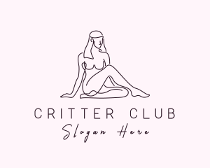 Nude Stripper Woman logo design