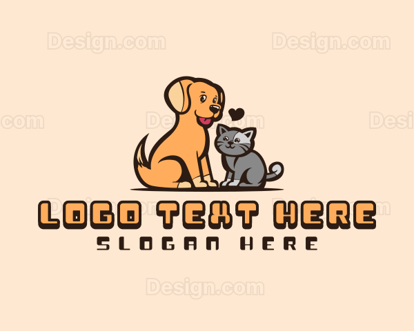 Dog Cat Petcare Logo