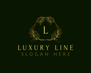 Luxury Botanical Leaf  logo design