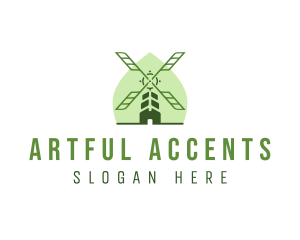 Eco Farm Windmill logo design