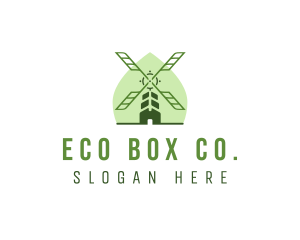 Eco Farm Windmill logo design