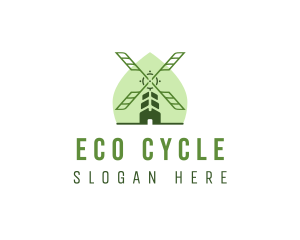 Eco Farm Windmill logo design