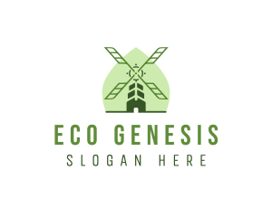 Eco Farm Windmill logo design