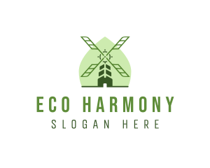 Eco Farm Windmill logo design