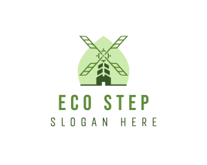 Eco Farm Windmill logo design