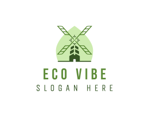 Eco Farm Windmill logo design