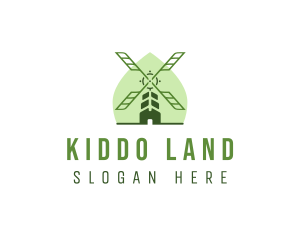 Eco Farm Windmill logo design