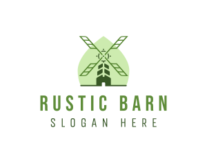 Eco Farm Windmill logo design