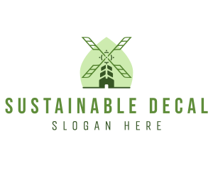 Eco Farm Windmill logo design