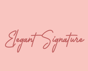 Feminine Signature Salon logo design