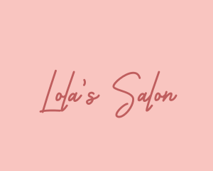 Feminine Signature Salon logo design