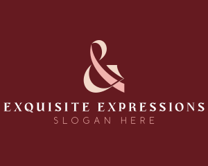 Beauty Ampersand Calligraphy logo