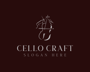 Classical Cello Musician logo