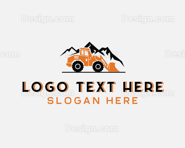 Backhoe Industrial Excavator Logo