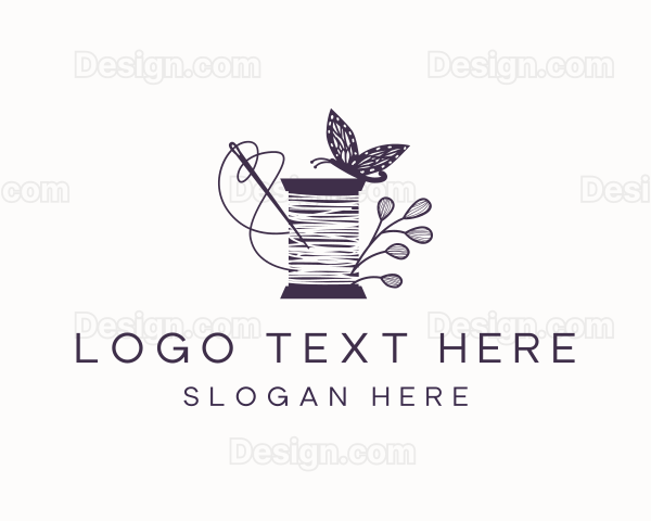 Butterfly Thread Sewing Logo