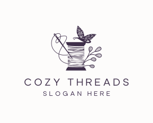 Butterfly Thread Sewing logo design