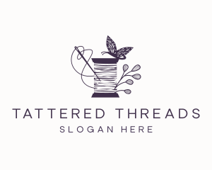 Butterfly Thread Sewing logo design