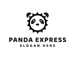 Gear Panda Face logo design