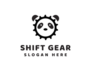 Gear Panda Face logo design