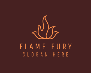 Camping Flame Adventure logo design