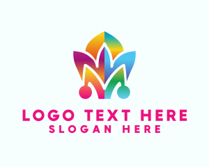 Colorful Jester Hat logo