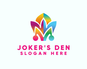 Colorful Jester Hat logo